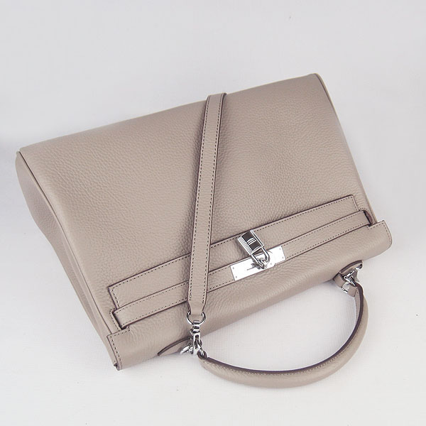 High Quality Hermes Kelly 35cm Togo Leather Bag Grey 6308 - Click Image to Close